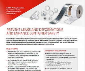 GORE Packaging Vents Portfolio Data Sheet